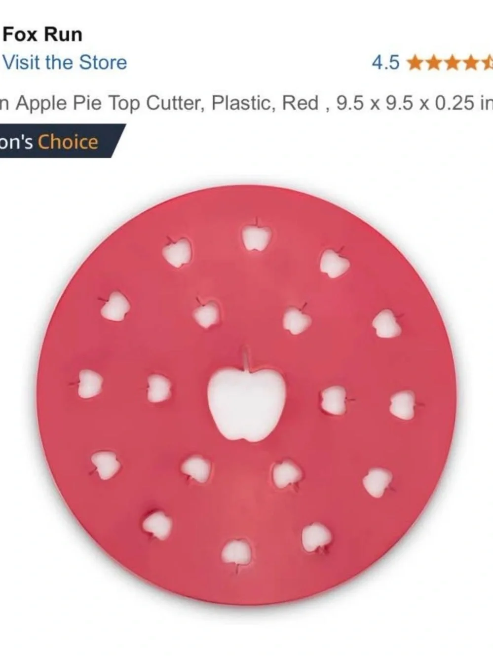 Pie top cutouts - Set of 4 Molds - Red, White, Green